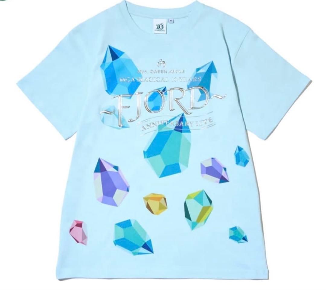 ミセスグリーンアップル　フィヨルド　クリスタルTシャツ/ ライトブルー　Mサイズ