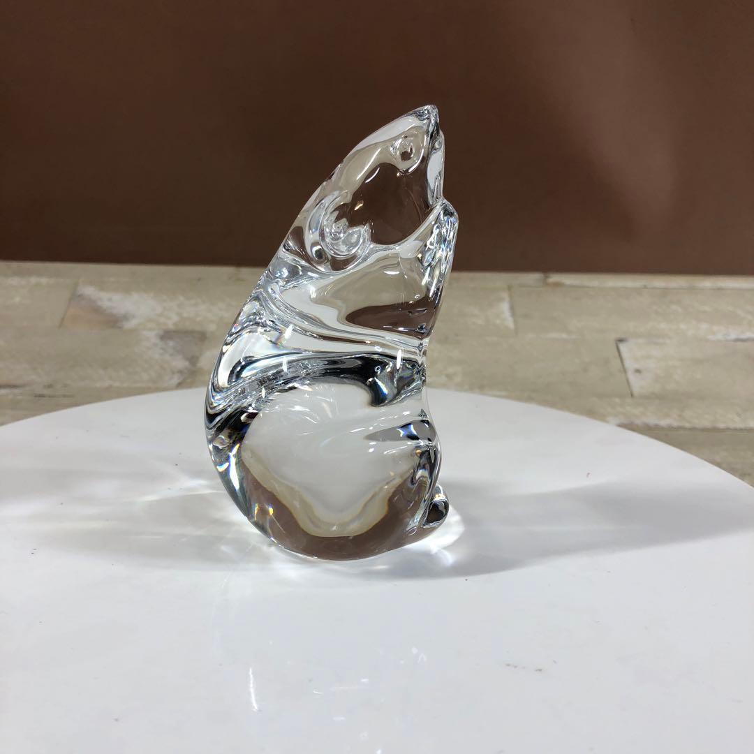 Baccarat ガラス製ネズミの置物 約11cm