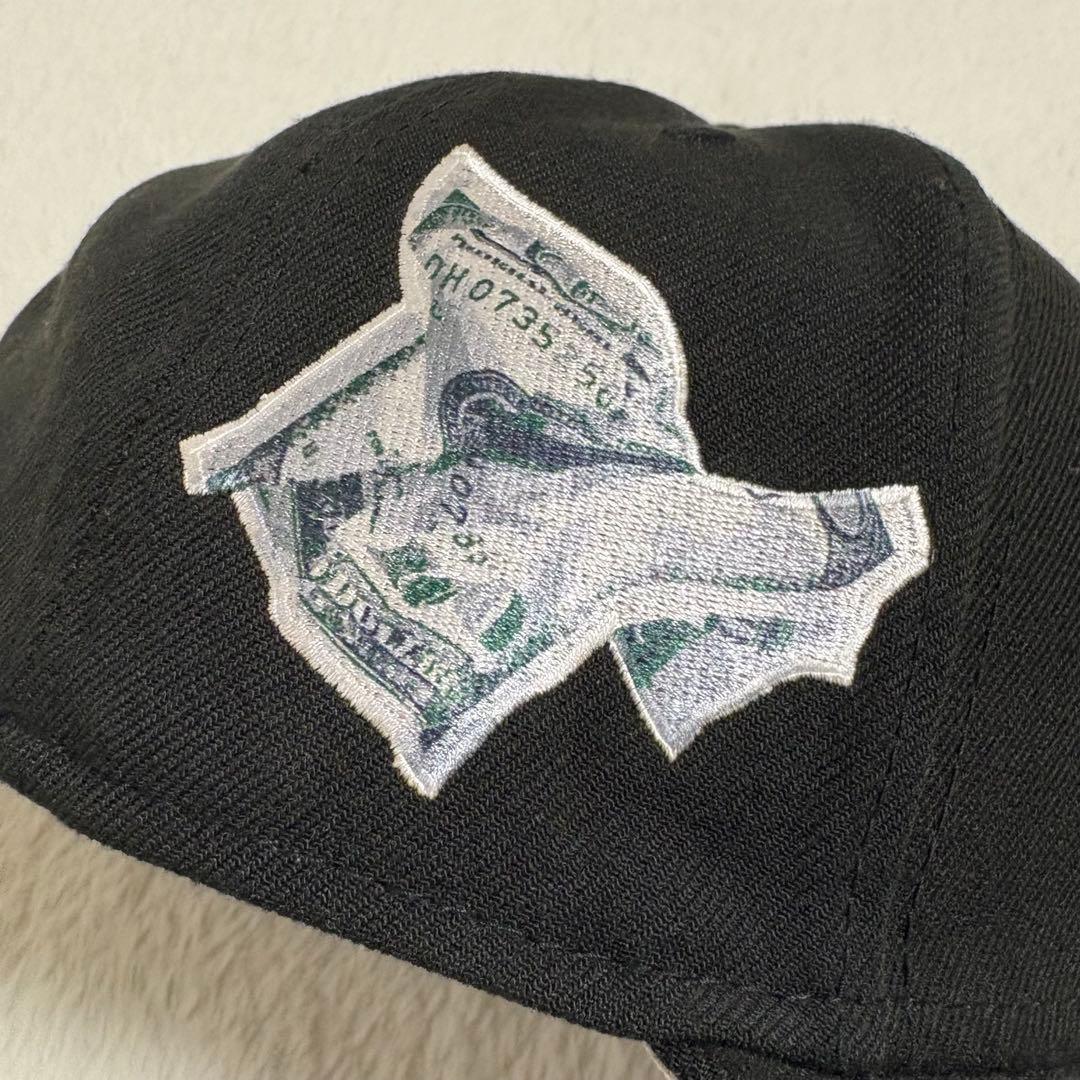 Supreme × NEW ERA ボックスロゴ 6パネルcap 黒 7と5/8