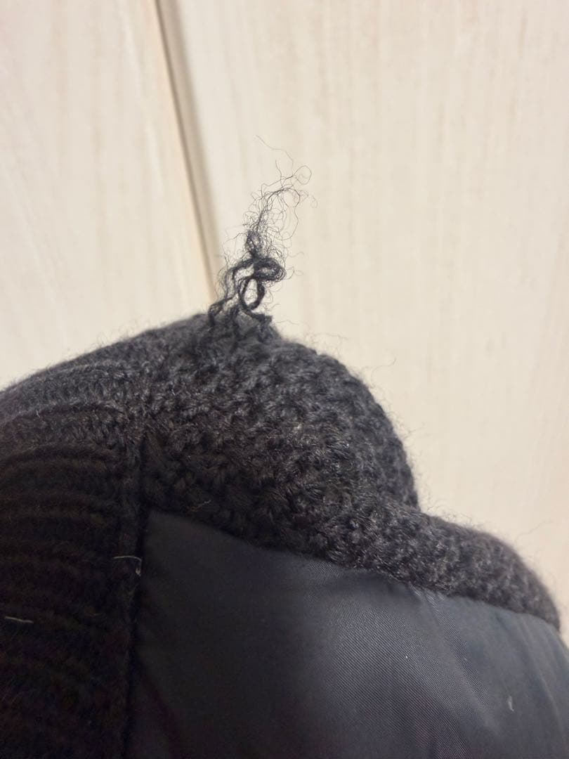 MONCLER ブラック ダウンカーディガン　カーディガン【訳あり】