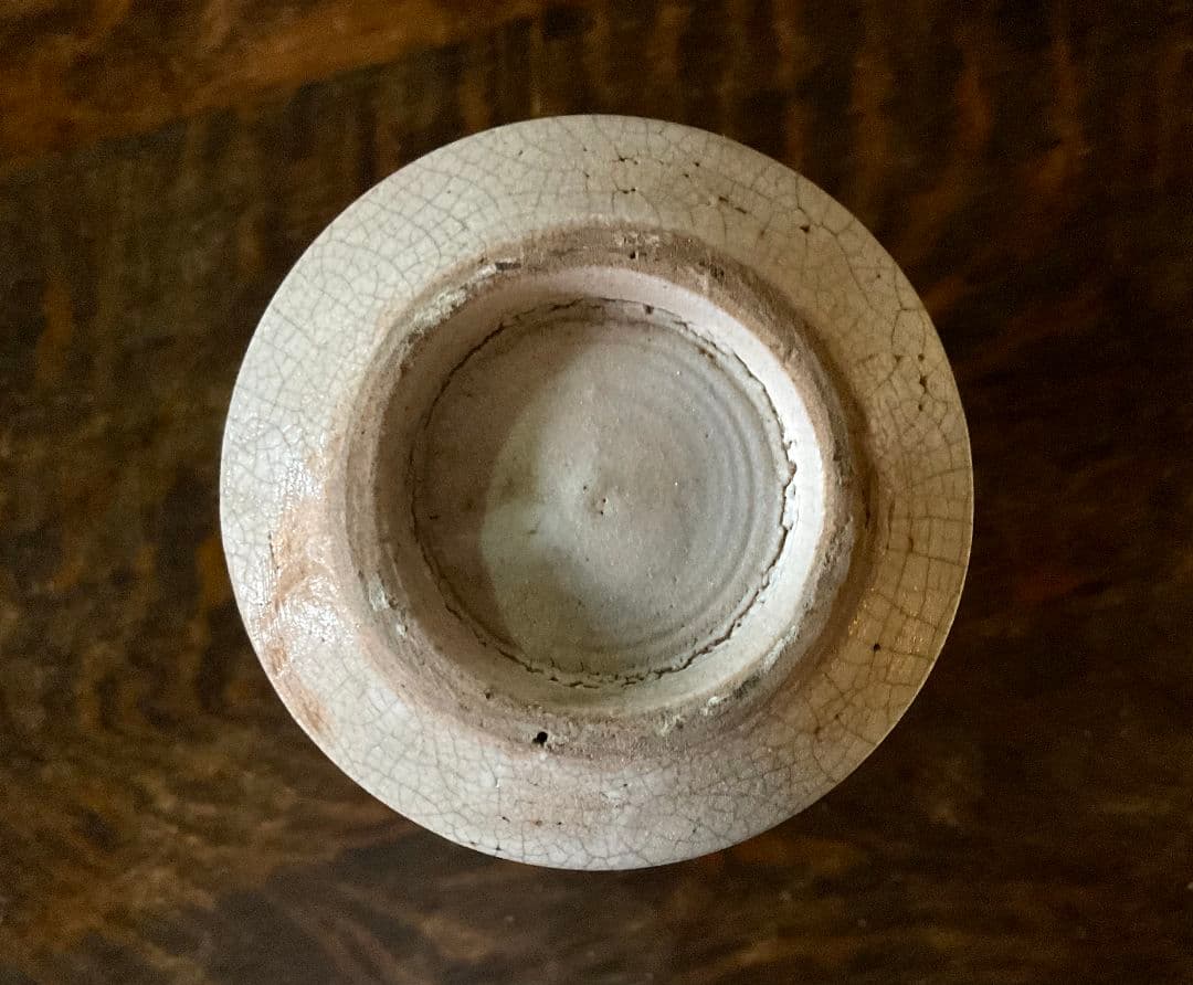 アンティーク　染付コンプラ瓶　波佐見焼