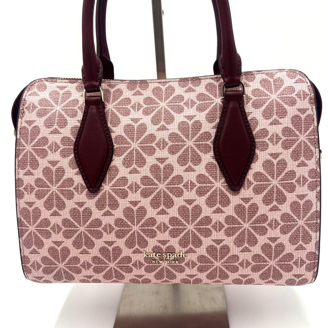 ま*ゆ様 最終価格✨美品✨Kate Spade 花柄 pvc レザー ジャガード