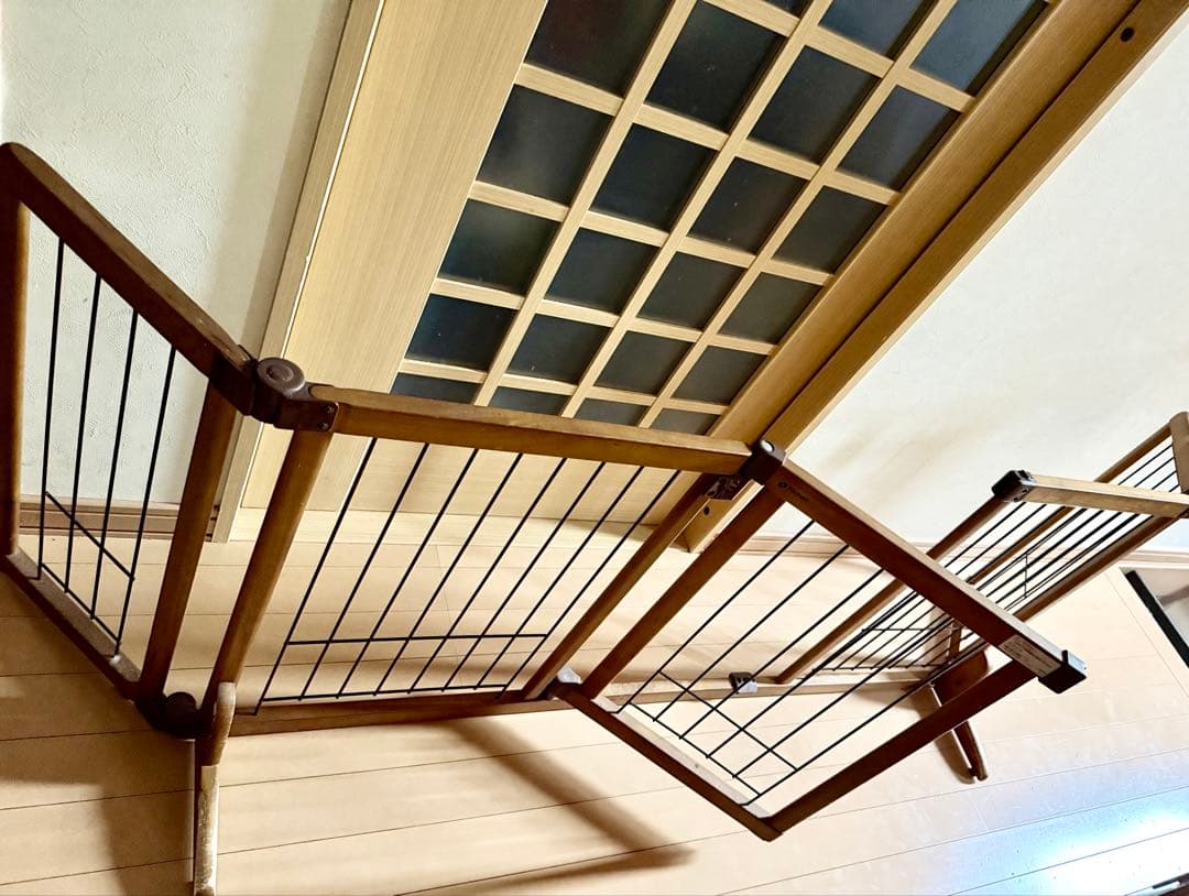 リッチェル　木製置くだけドア付きゲートL