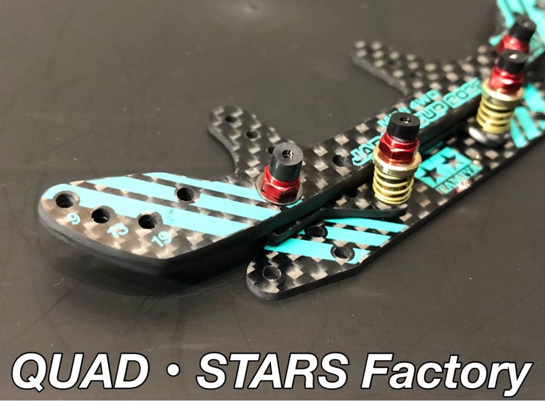 【ミニ四駆パーツ】2軸ATリジットバンパー　J-CUP2022　3mm厚カーボン