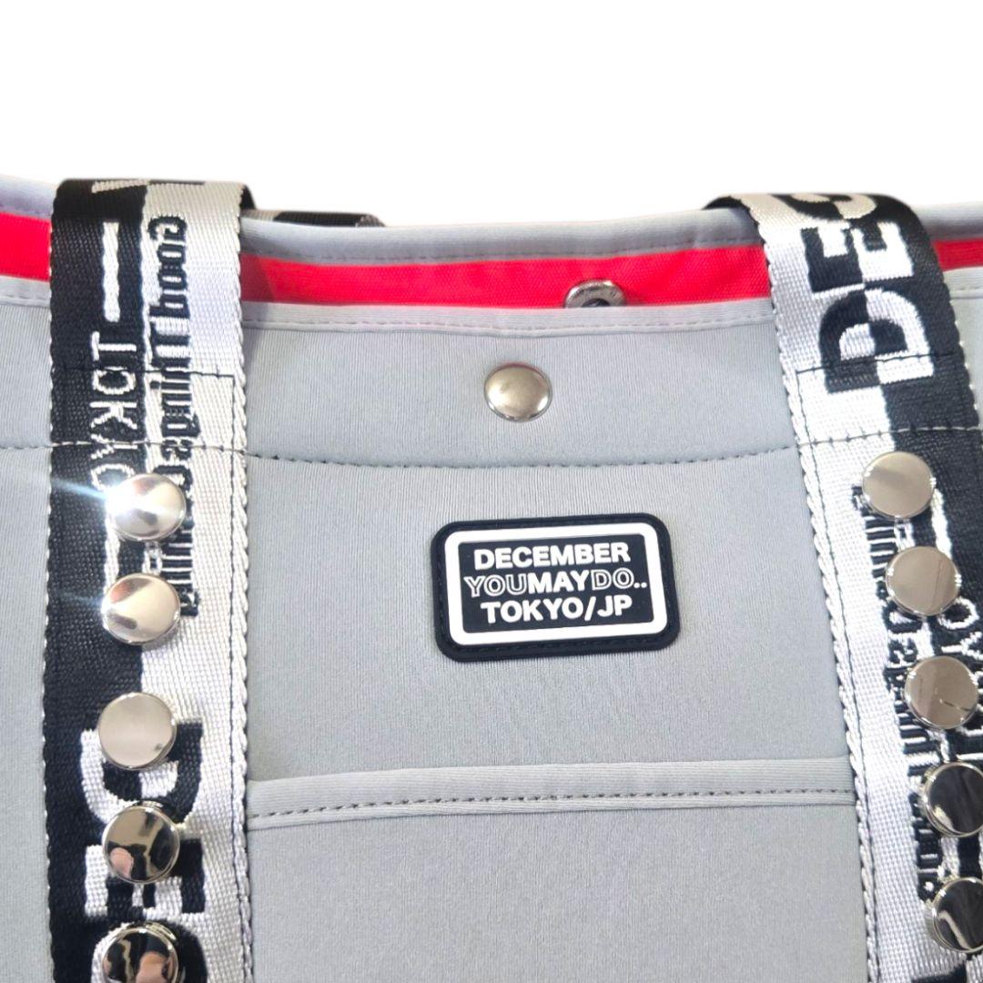 【新品】DECEMBERMAY 　ゴルフ　トートバッグ　グレー　ポップ　大容量