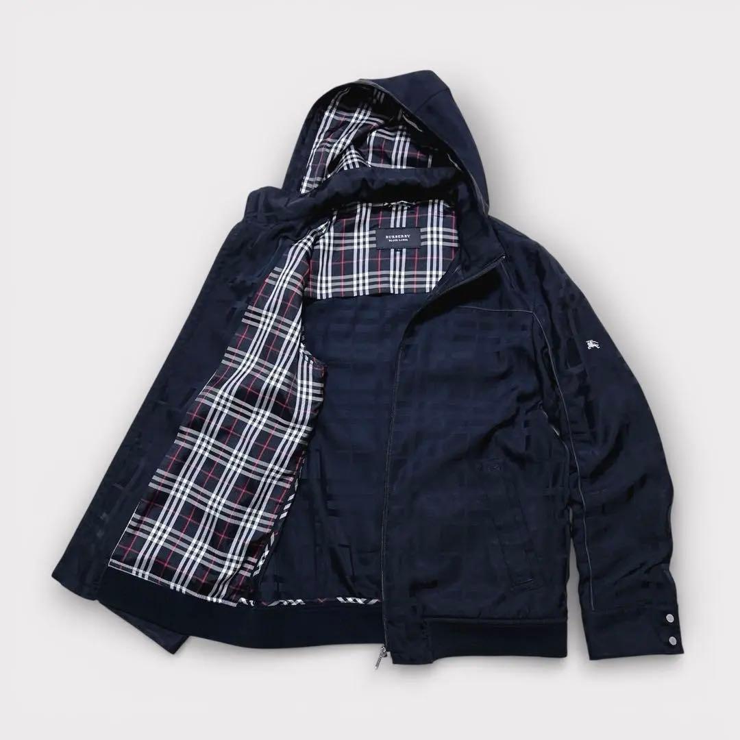 美品 バーバリー ブラックレーベル 2way シャドー チェック ブルゾン L