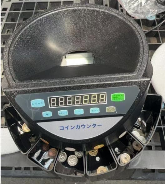 中古カウンターT0202 自動 ポータブル 硬貨 計数機 電動 高速　黒