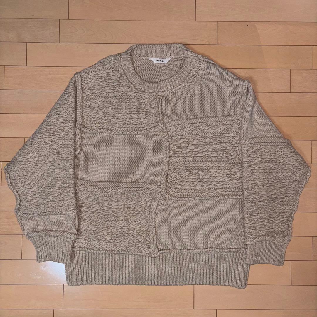 【Name.】21AW PATCHWORK KNIT SWEATER 1