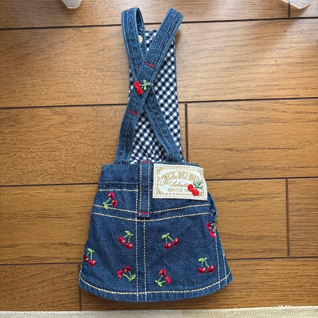 ブルブブ★さくらんぼ刺繍 デニムスカート XXS