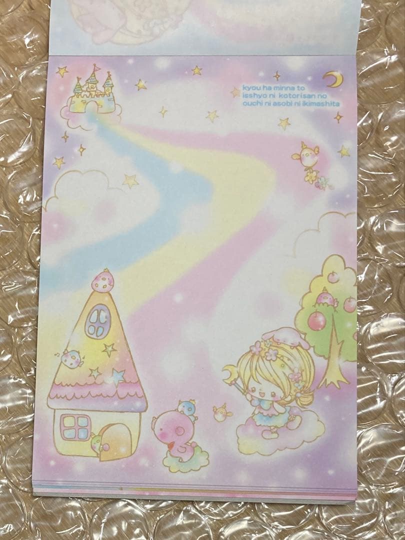 メモ帳　スウィートワールド　しましまくま　花　かわいい　平成レトロ　2点セット