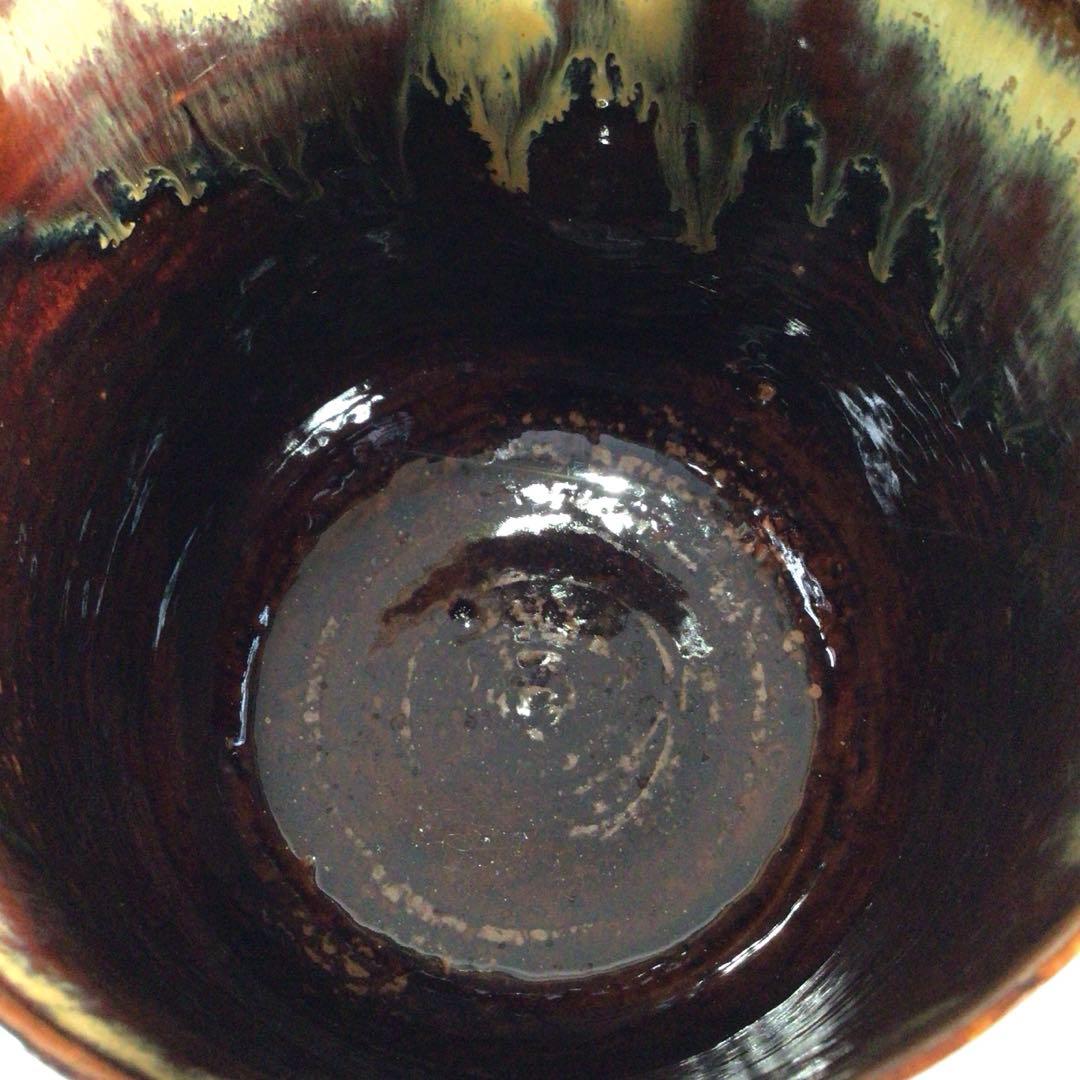 Ｐ６５５　水指　『高取焼』『鬼丸雪山造』　共箱　茶道具