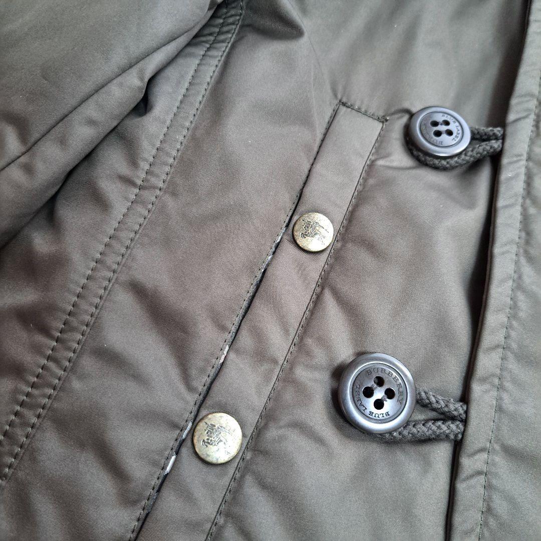 【BURBERRY BLUE LABEL】ラクーンファーノバチェックモッズコート