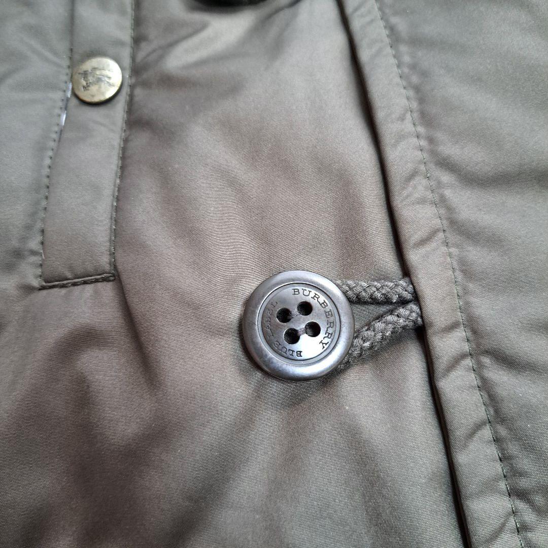 【BURBERRY BLUE LABEL】ラクーンファーノバチェックモッズコート