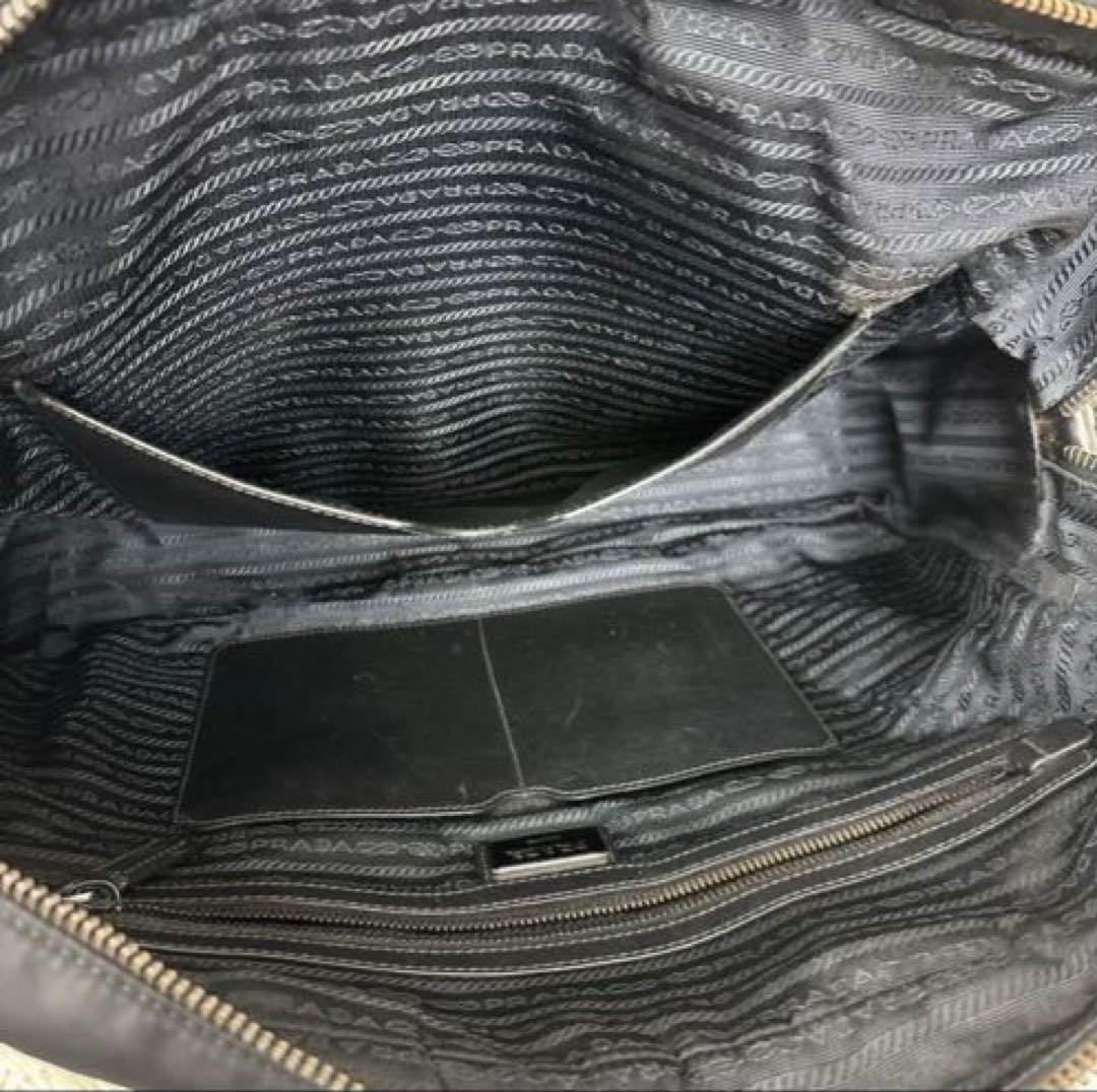 PRADA プラダ　ビジネスバッグ　ナイロン サフィアーノレザー 三角ロゴ