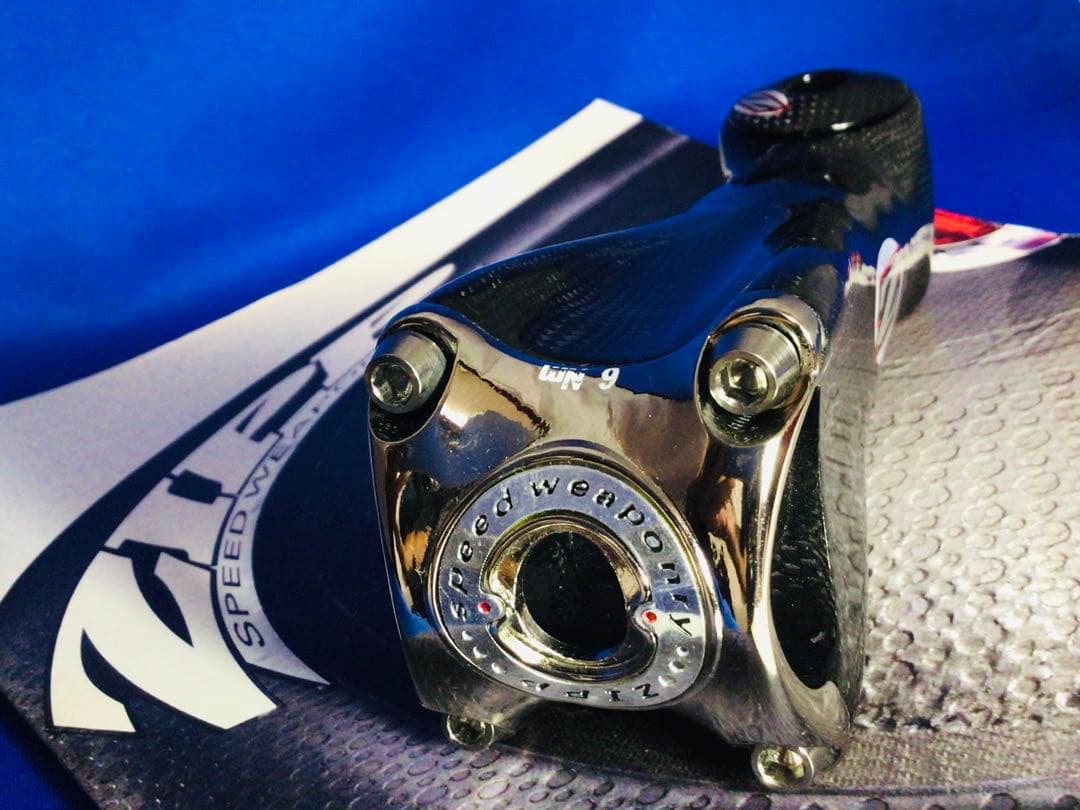 デッドストック ZIPP 145 カーボン製 ステム 130mm ヘッドカバー付