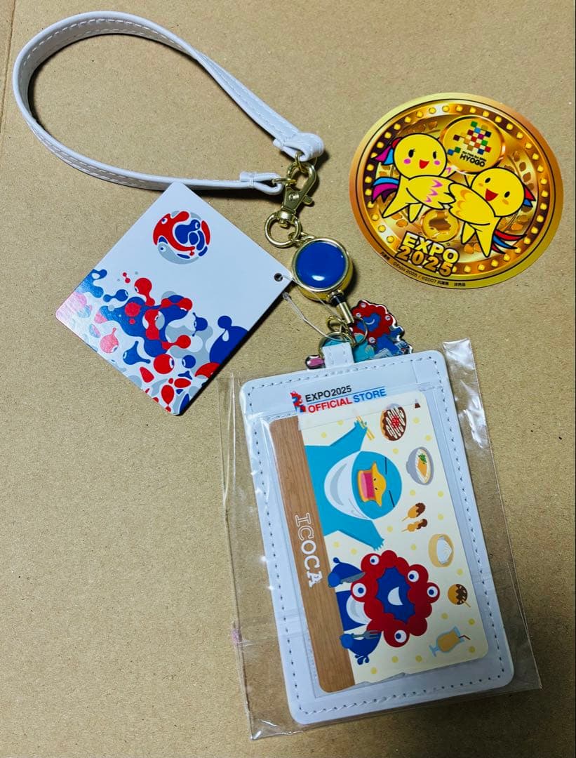 さ*り様 万博限定 ミャクミャク 記念ICOCA + 合皮パスケース セット