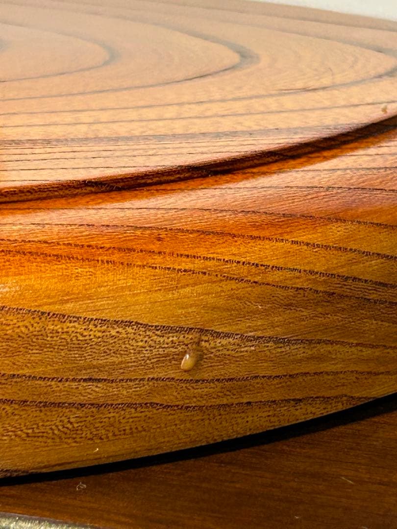 茶道具　天然けやきくり抜き　茶櫃