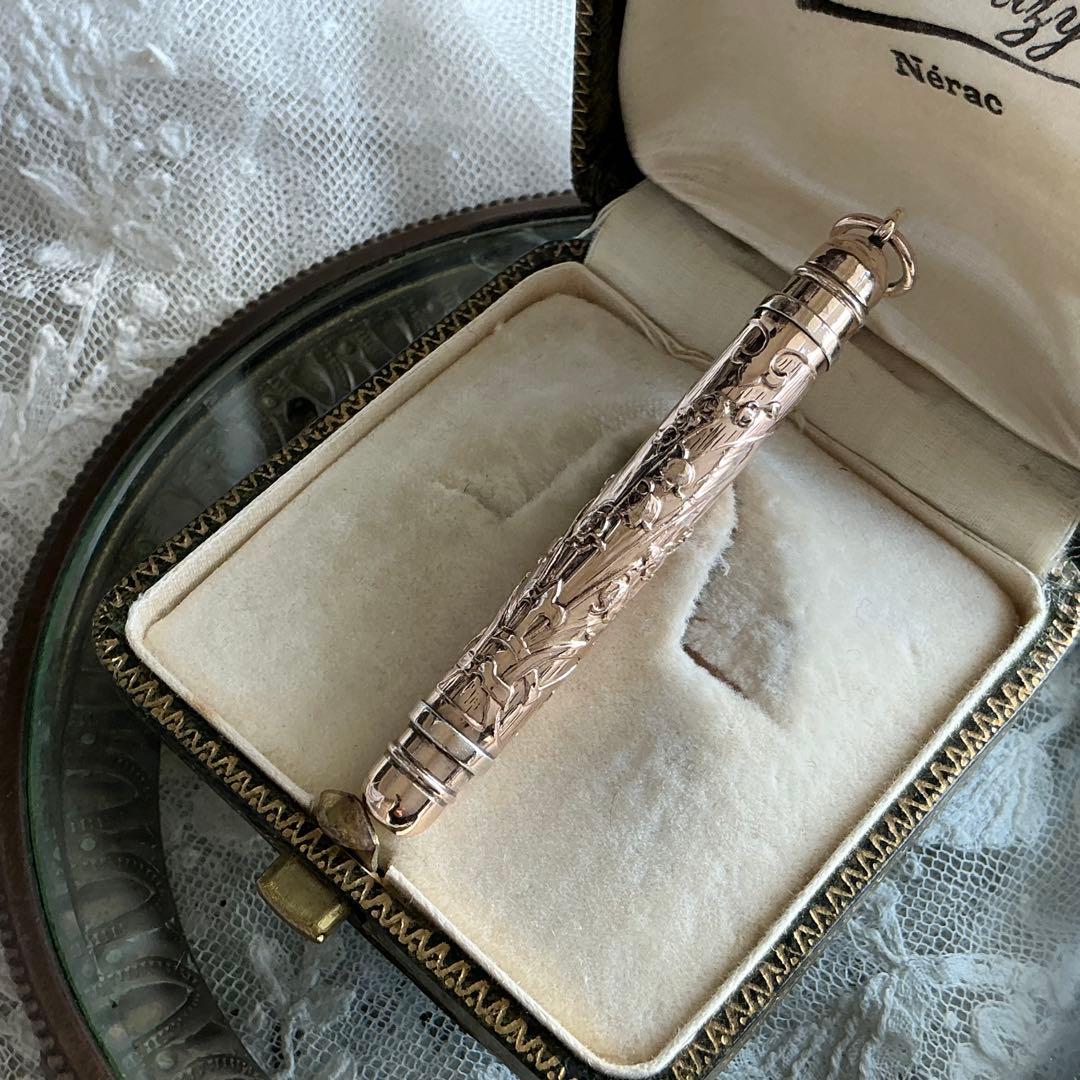 【D】フランスアンティーク　レアカラー♡　すずらん　ペンシル　ペンダント