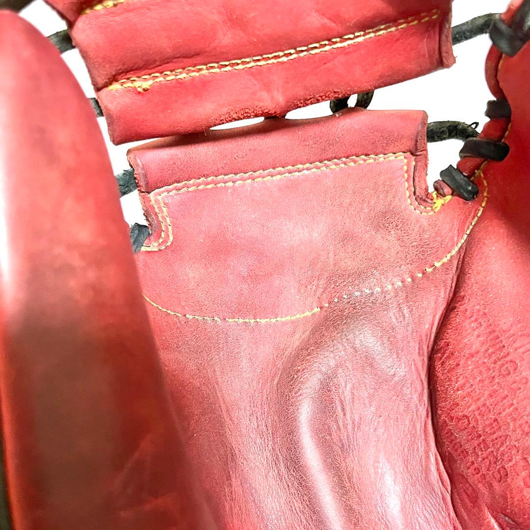 キャッチャーミット　軟式　ハタケヤマ　赤　黒　グローブ　グラブ　相川モデル