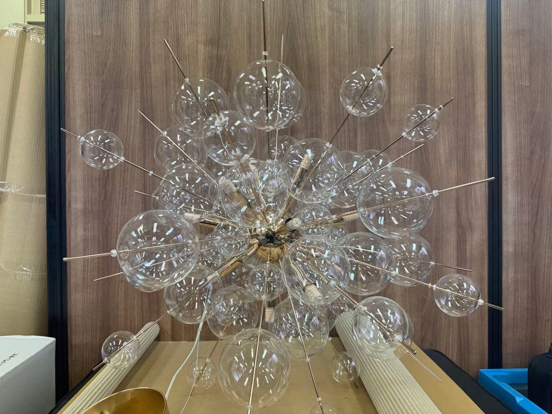 ⭐︎バブルシャンデリア モダンシャンデリア クリアゴールド