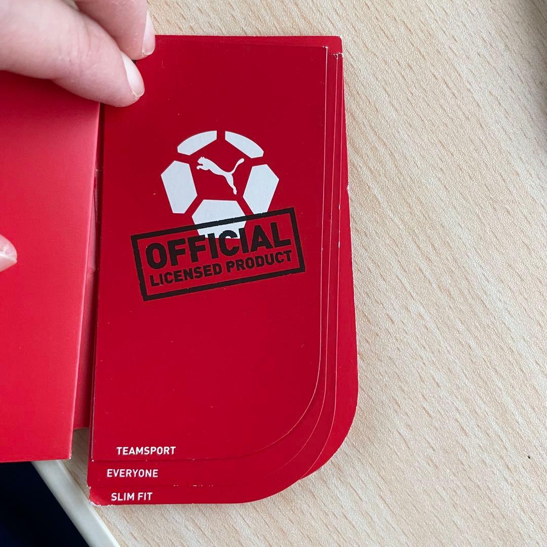 新品 PUMA 公式 イタリア代表 フルジップベスト 青 M メッシュ サッカー