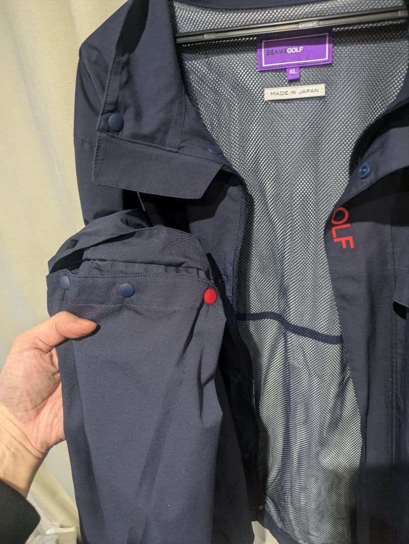 【上下セット販売になります】 BEAMS GOLF ネイビー レインジャケット