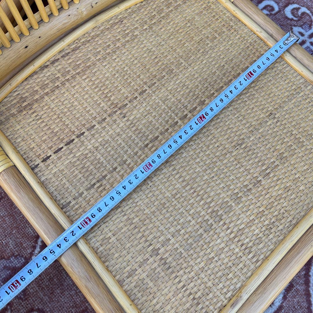 美品 高品質◾️AUSTER製 籐ラタン 座椅子 ナチュラル天然素材