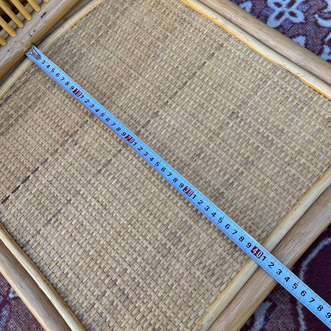 美品 高品質◾️AUSTER製 籐ラタン 座椅子 ナチュラル天然素材