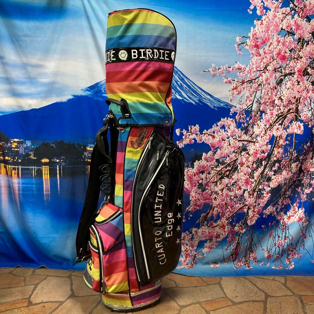 寶BU-1108 クアルトユナイテッド キャディバッグ レインボー エナメル使用