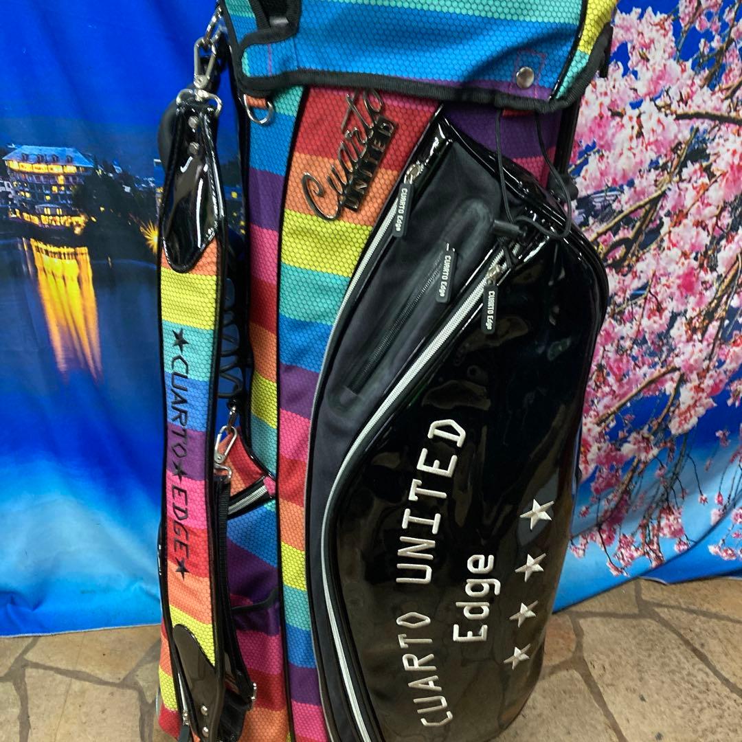 寶BU-1108 クアルトユナイテッド キャディバッグ レインボー エナメル使用