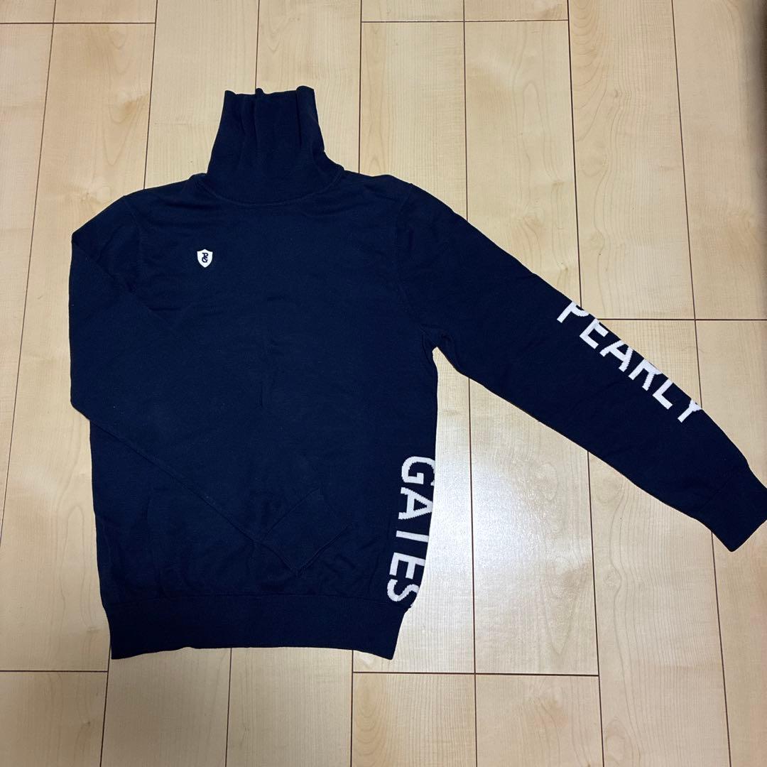 PEARLY GATES ネイビー タートルネック セーター 5サイズ