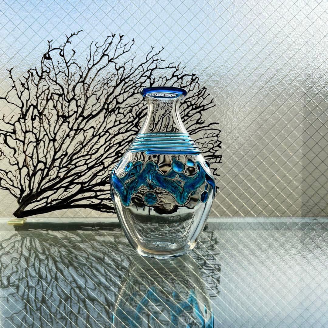 骨董　作家物　民藝ガラス　舩木倭帆　花器　花瓶　現品限り