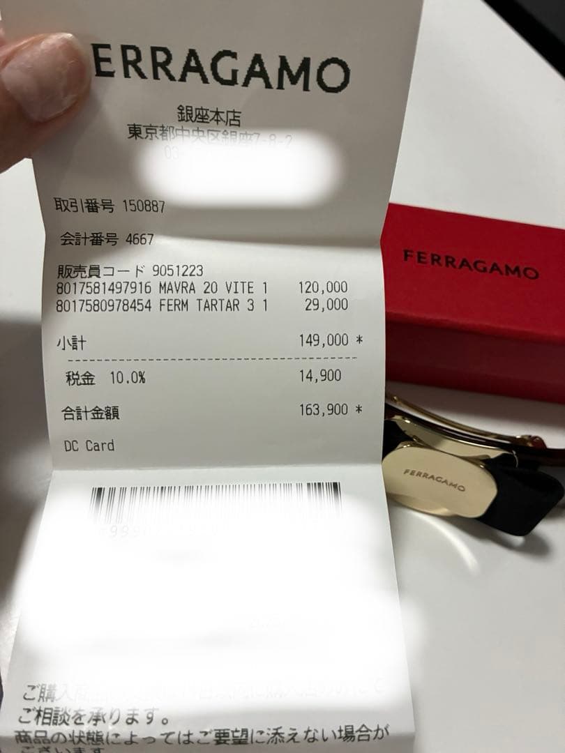 【美品】FERRAGAMO ゴールドリボンヘアクリップ