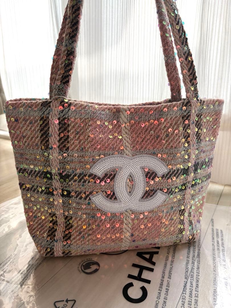 【希少1点のみ】シャネル VIP限定 非売品 ツイード トートバッグ ピンク