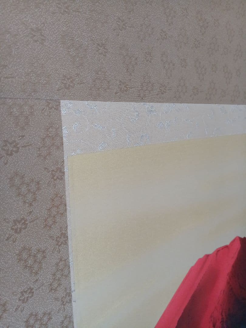 【西森湧光】赤富士　掛軸　日本画　骨董