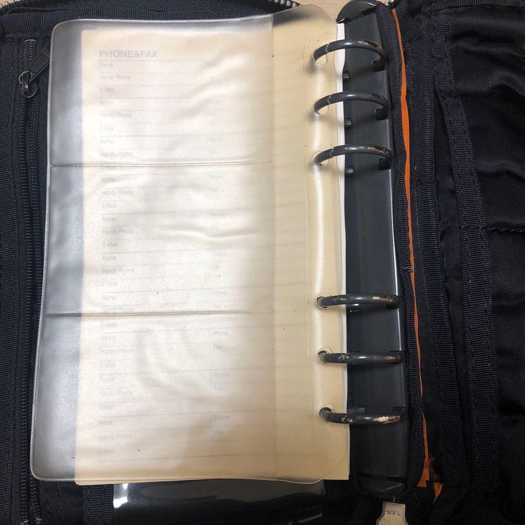 PORTER ブラックポーチ 約20cm x 13cm 手帳　システムバインダー