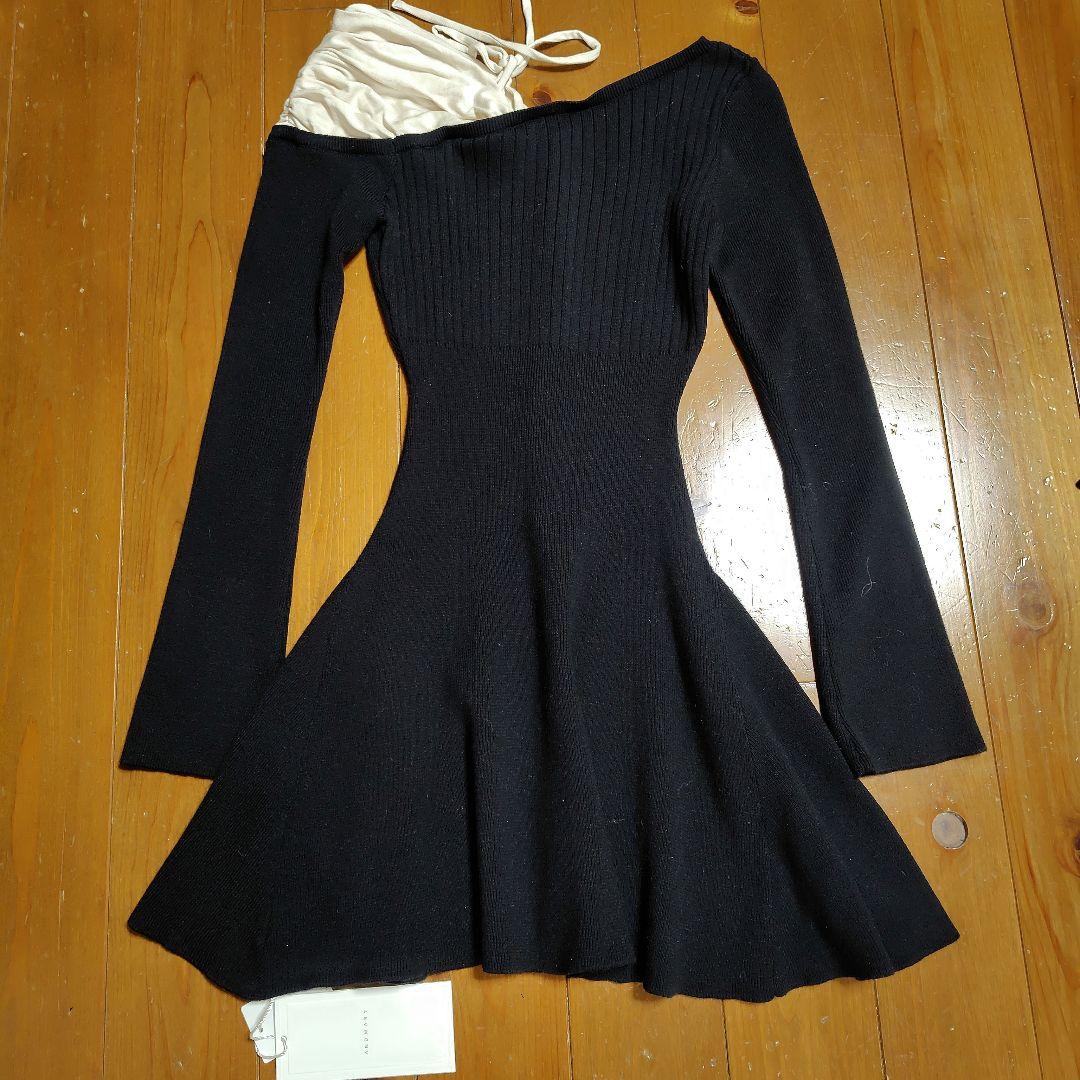 【新品】andmary Helen knit flare mini dress