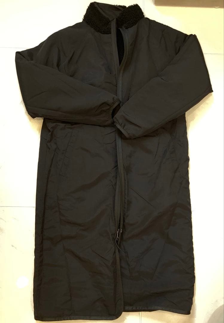 LASUD リバーシブルロングコート　ブラック