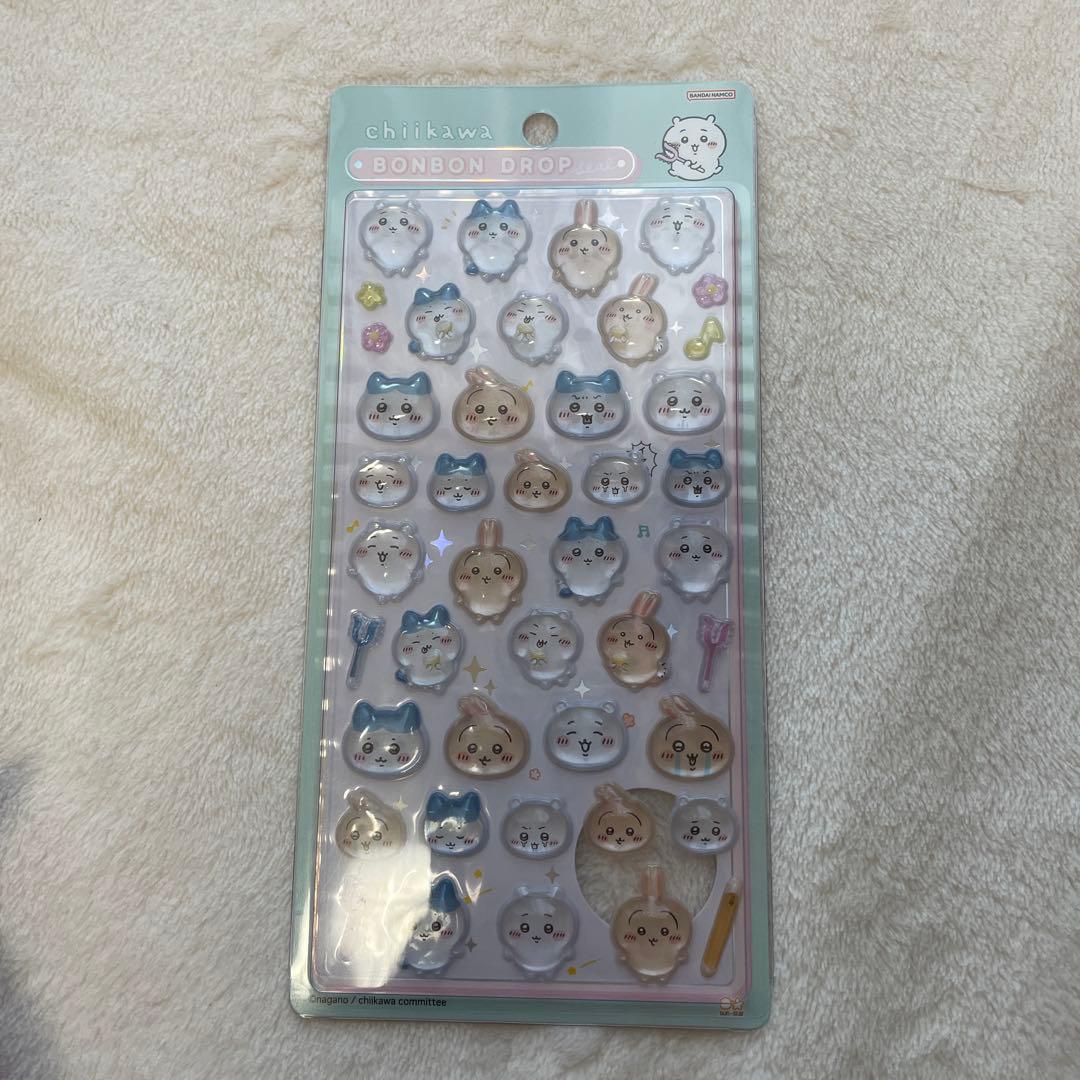 【正規品】ちいかわ　ボンボンドロップシール　マシュマロ風シール　サンリオコラボ