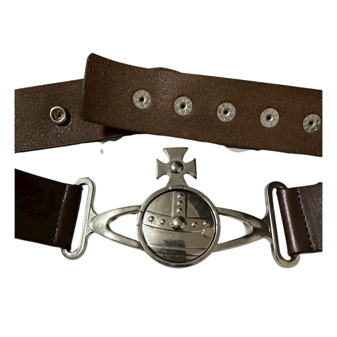 かな90s Vivienne Westwood エンブレムレザーベルト