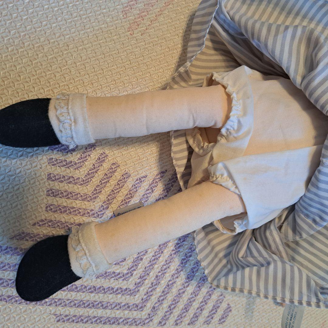 マドレーヌちゃん　赤毛　ストライプドレスのぬいぐるみ　人形　ビンテージ　レトロ