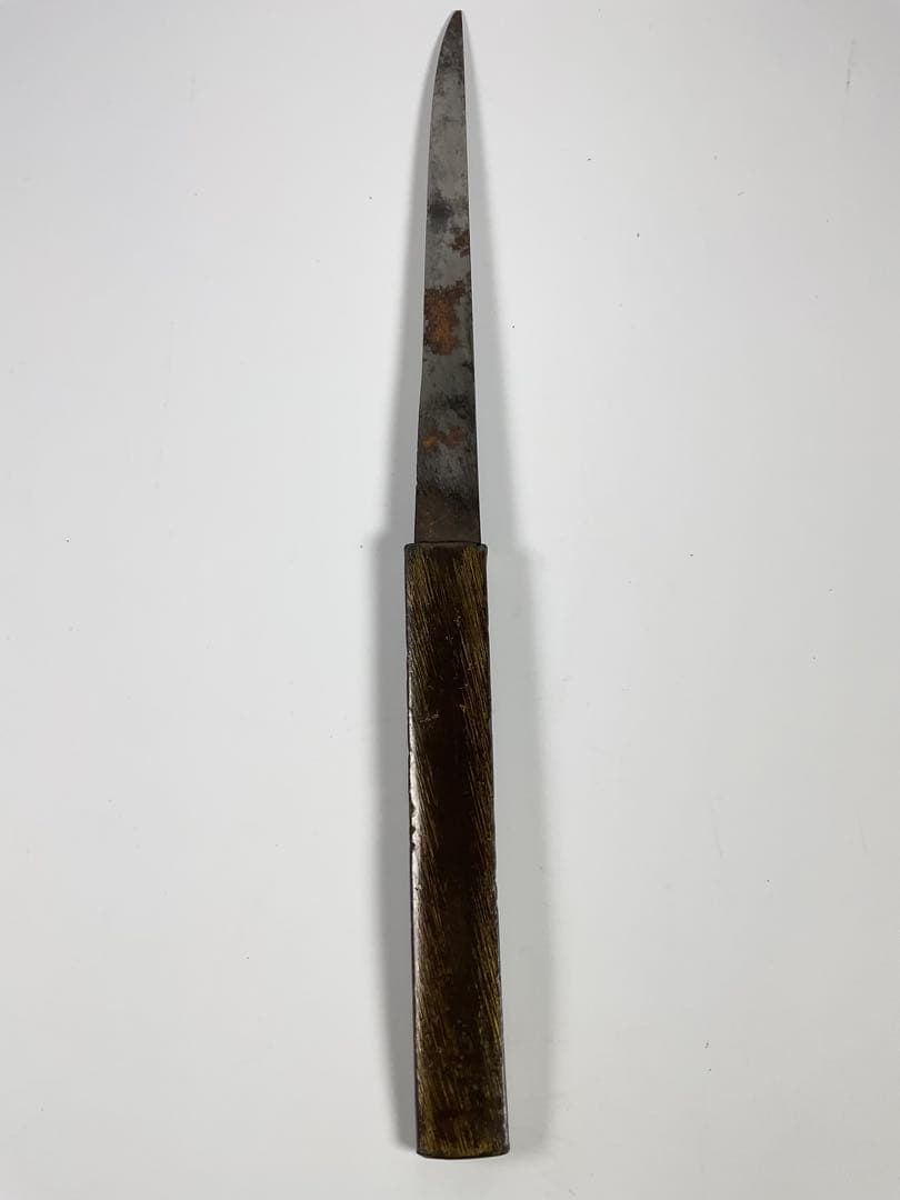 小柄　赤銅魚々子雲龍図　時代武具　刀装具