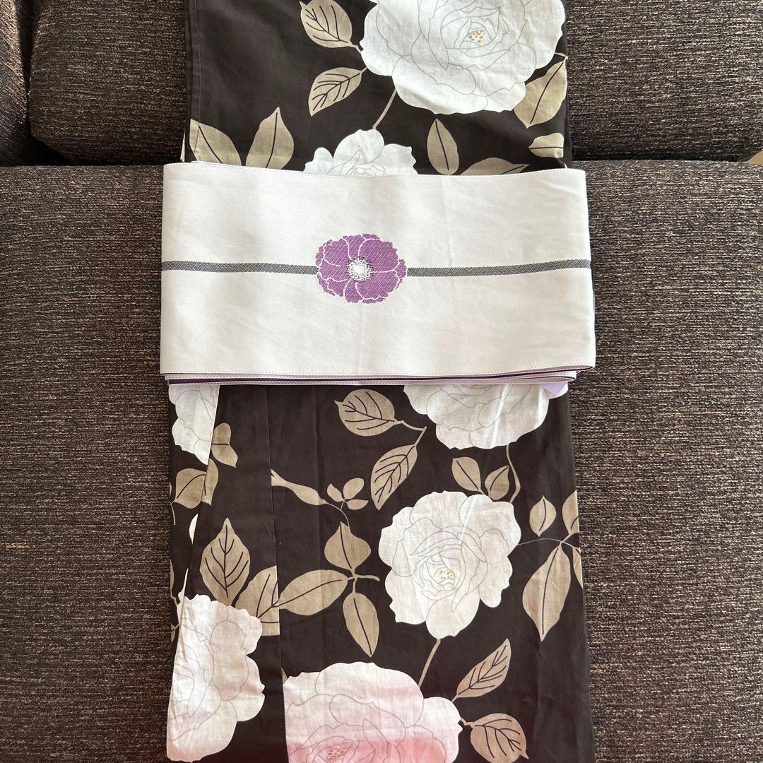 新品未使用✨タグ付き❣️高級浴衣　モダン薔薇模様　コメントで10%割引セール✨