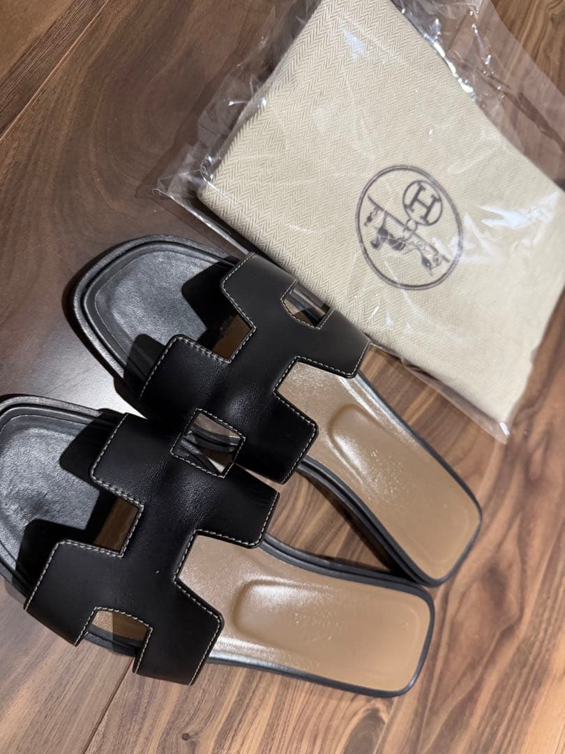 最終お値下げ！　 美品　HERMES　エルメス　オラン　ブラック　37