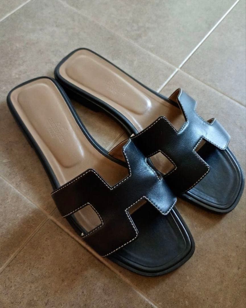 最終お値下げ！　 美品　HERMES　エルメス　オラン　ブラック　37