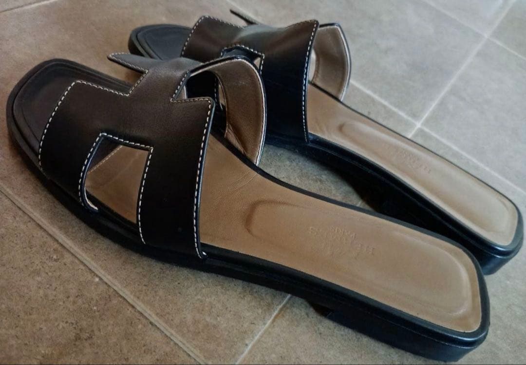 最終お値下げ！　 美品　HERMES　エルメス　オラン　ブラック　37