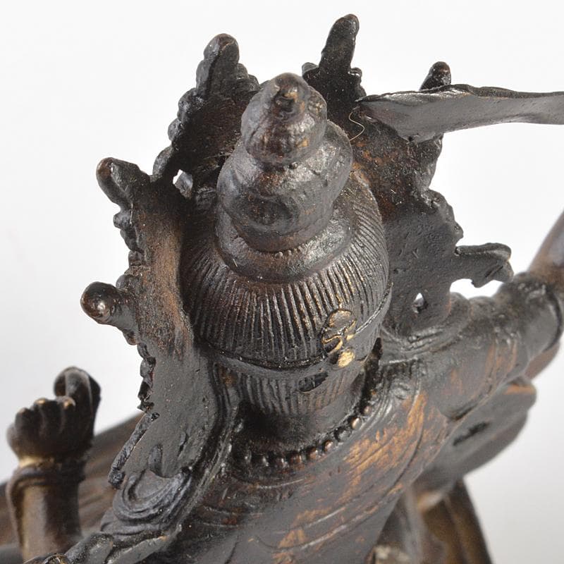 仏教美術　古銅鍍金　チベット仏　仏像　置物　D　R6744