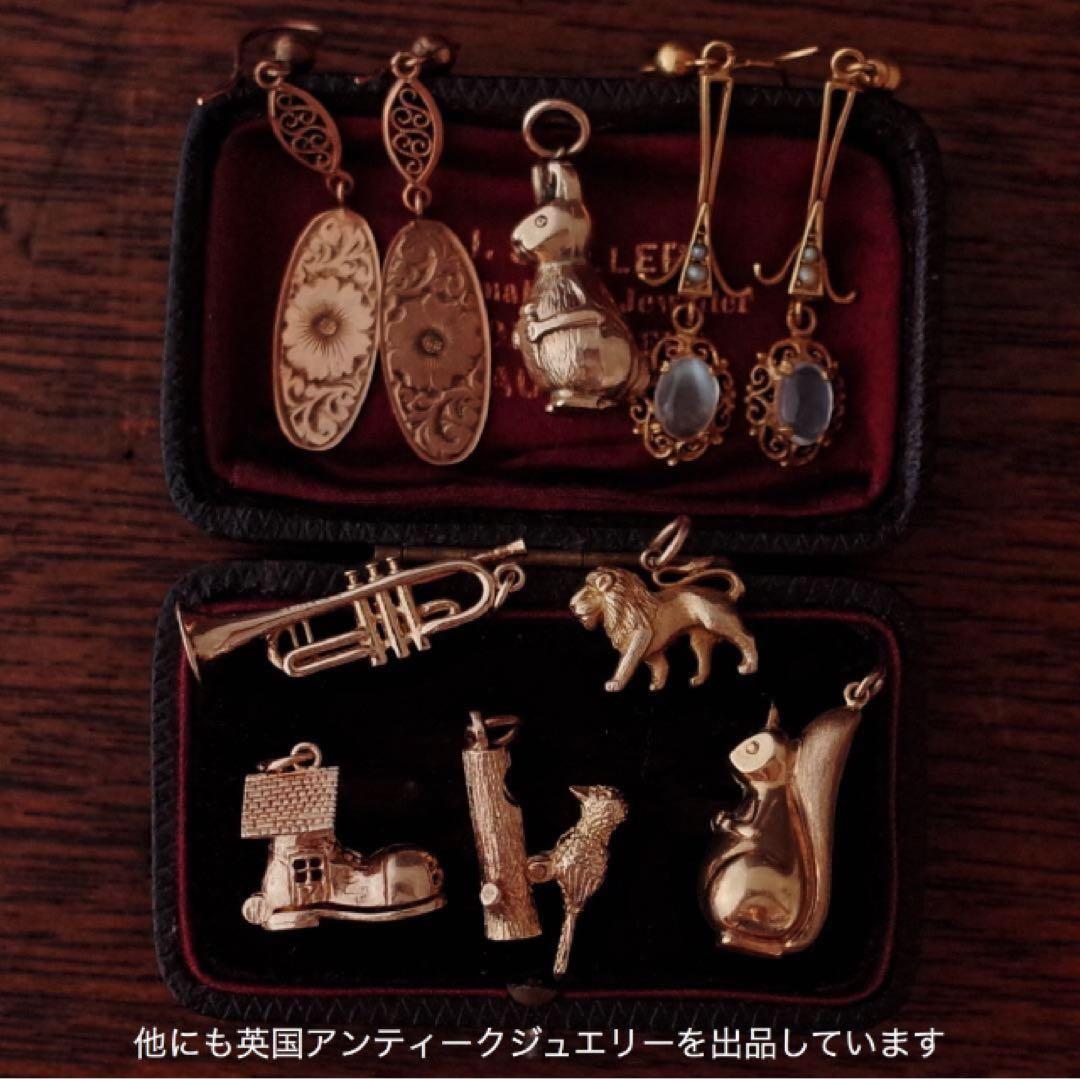 イギリスアンティークブローチケース＊英国アンティークボックス＊グレー＊ロング