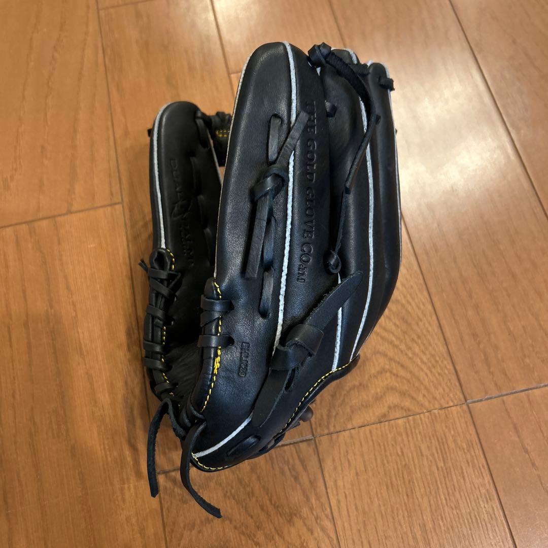 値下げ！【新品未使用】【スチーム加工済】 Rawlings 少年軟式グローブ 黒