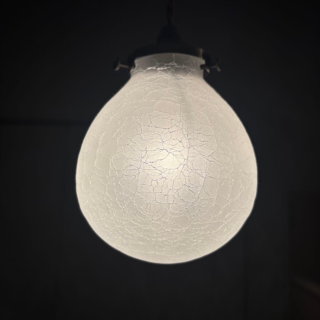 ま*★様 クラックガラス ペンダントライト 3灯
